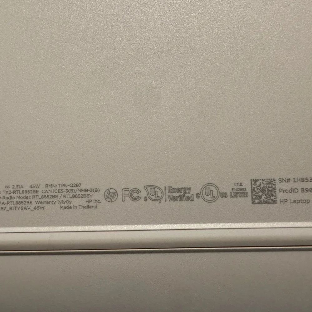 HP Gray Laptop with Black Keyboard